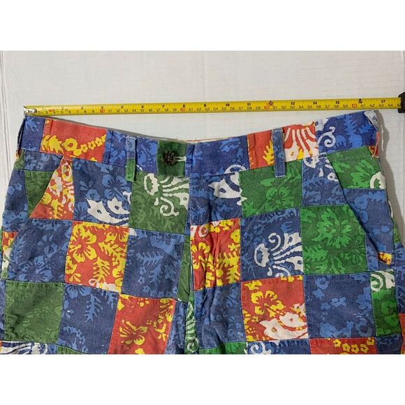 Loudmouth Golf Mens Shorts Size 34 Patchwork Hawaiian Floral Print Multicolor - Picture 7 of 11